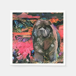 Servilleta De Papel Nápoles de papel de vaca negro MAGGIE