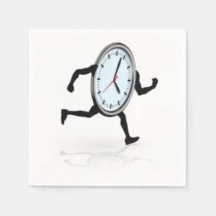 Servilleta De Papel Nápoles de papel en funcionamiento de reloj