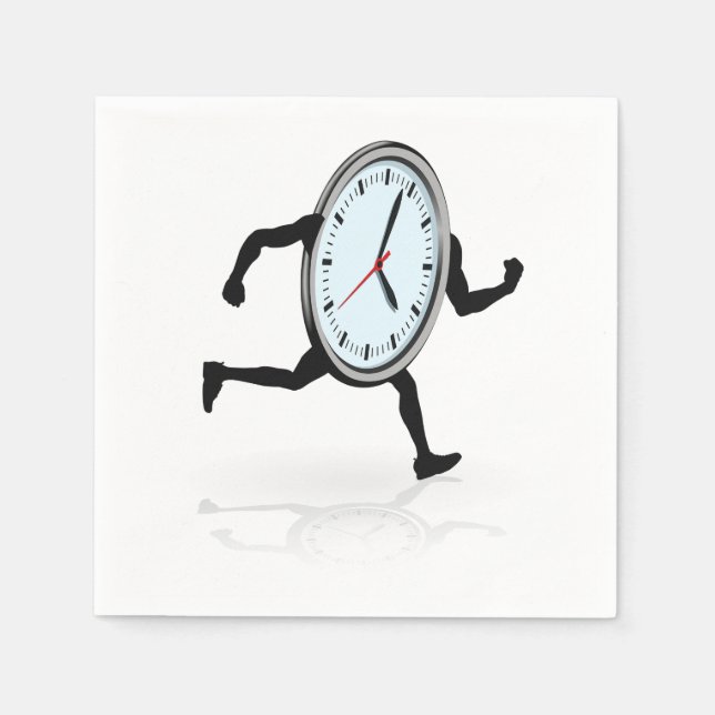 Servilleta De Papel Nápoles de papel en funcionamiento de reloj (Anverso)