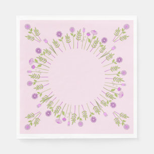 Servilleta De Papel Nápoles de papel floral rosa bonito