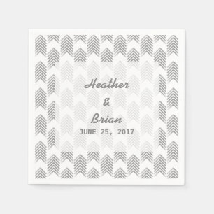 Servilleta De Papel Nápoles de papel Gris Tribal Arrows