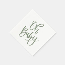 Servilleta De Papel Nápoles de papel infantil verde