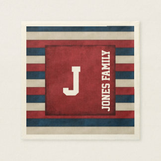 Servilleta De Papel Nápoles de papel monograma patriótico