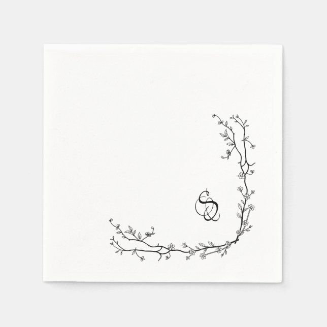 Servilleta De Papel Nápoles de papel monogramo (Anverso)