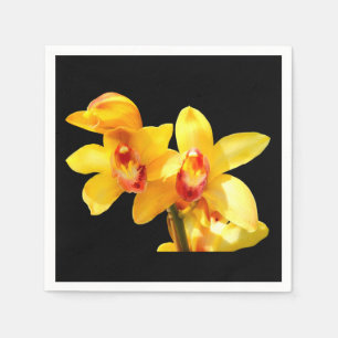 Servilleta De Papel Nápoles de papel para orquídeas amarillas