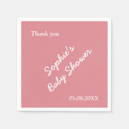 Servilleta De Papel Nápoles de papel Rubor Pink Baby Shower