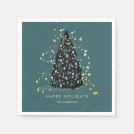 Servilleta De Papel Nápoles de papel Verde azulado en el árbol de Navi