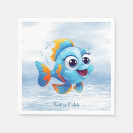 Servilleta De Papel Nápoles de peces azules