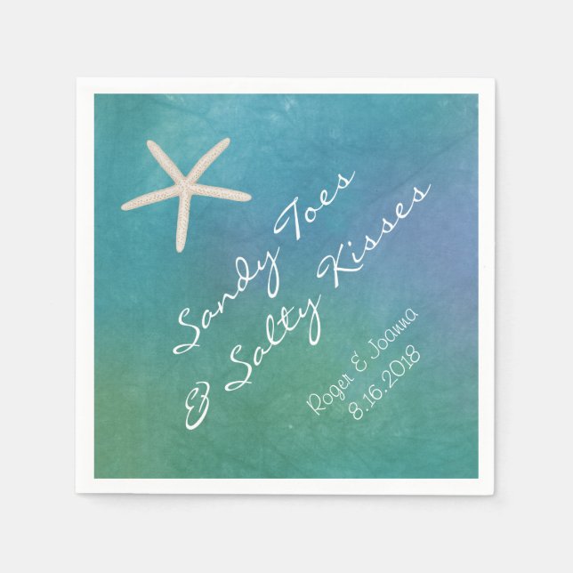 Servilleta De Papel Nápoles de Starfish Tropical Beach (Anverso)