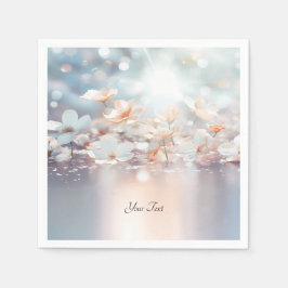 Servilleta De Papel Nápoles Florales Blancas