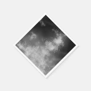 Servilleta De Papel Nápoles grises monocromáticos del cielo nocturno