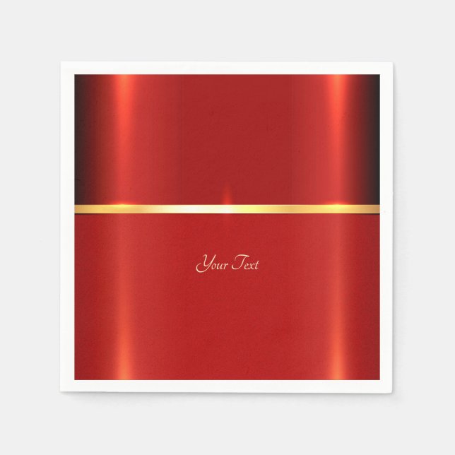 Servilleta De Papel Nápoles rojas simples (Anverso)