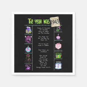 Servilleta De Papel Nápoles Trivia de Año de Nacimiento 1943