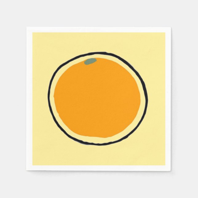 Servilleta De Papel Naranja (Anverso)