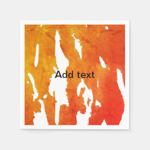 Servilleta De Papel Naranja amarillo acuarela añadir texto de pintura 