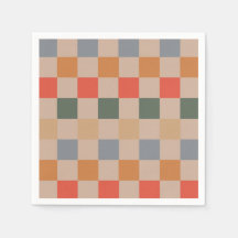 Naranja azul beige Brown Checkered Gingham Pattern