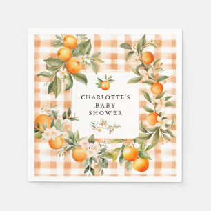 Servilleta De Papel Naranja Blossom Bliss Little Cutie Baby Shower