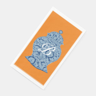 Servilleta De Papel Naranja Blue Jar Ginger Jars Mosaic