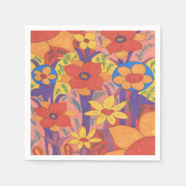 Servilleta De Papel Naranja bohemio audaz