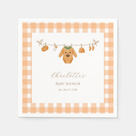 Servilleta De Papel Naranja Calabaza Baby Shower Napkins