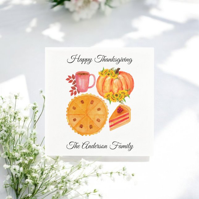 Servilleta De Papel Naranja Calabaza Día de Acción de Gracias Cena (Subido por el creador)