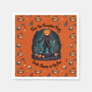 Servilleta De Papel 🎃 Naranja Calabaza Rey Halloween Napkin 🧡