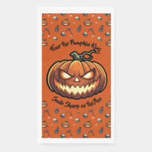 Servilleta De Papel 🎃 Naranja Calabaza Rey Halloween Napkin 🧡