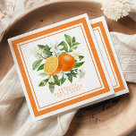 Servilleta De Papel Naranja Citrus Little Cutie En El Camino De Baby S<br><div class="desc">Celebre la próxima llegada con estas vibrantes servilletas con un delicioso diseño de cítricos naranjas. Perfecto para una ducha de bebé con temática "cutie en el camino", estas servilletas le dan un toque fresco y alegre a su evento. El ilustracion acuático de naranjas y flores aporta una elegancia natural a...</div>