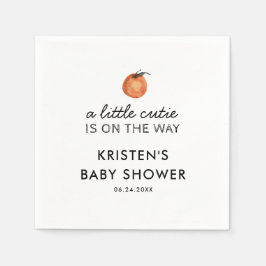 Servilleta De Papel Naranja Cutie Clementine Baby Shower Napkins
