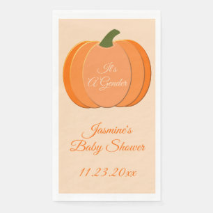 Servilleta De Papel Naranja Cuto Género Neutral Calabaza Baby Shower