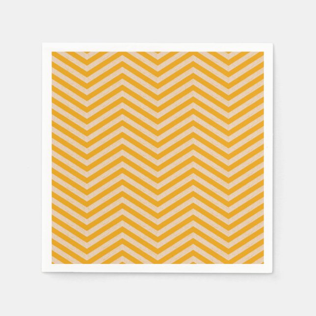 Servilleta De Papel Naranja de calabaza ZigZagZest (Anverso)
