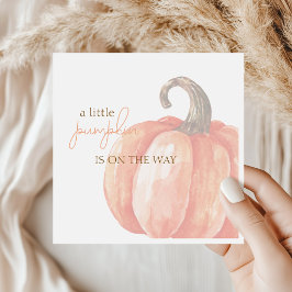 Servilleta De Papel Naranja de color de agua otoñal Calabaza Baby Show