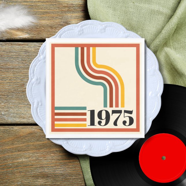 Servilleta De Papel naranja de cosecha retro de 1975 (Subido por el creador)
