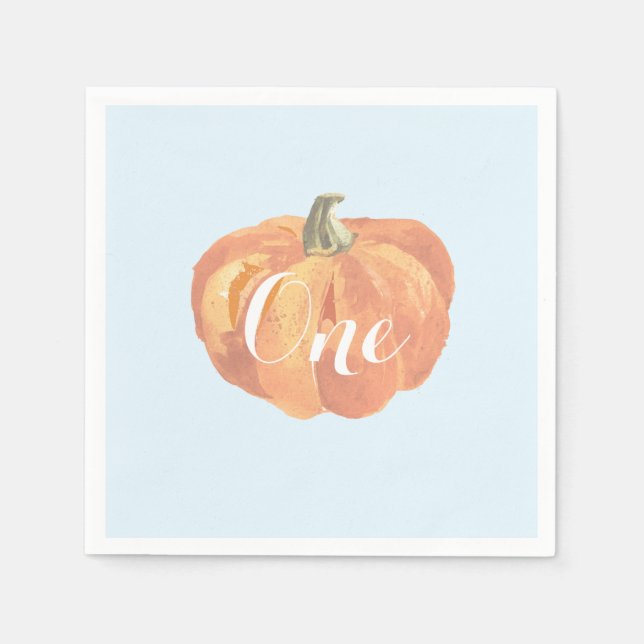 Servilleta De Papel Naranja de la Primera Fiesta de Cumpleaños de la C (Anverso)