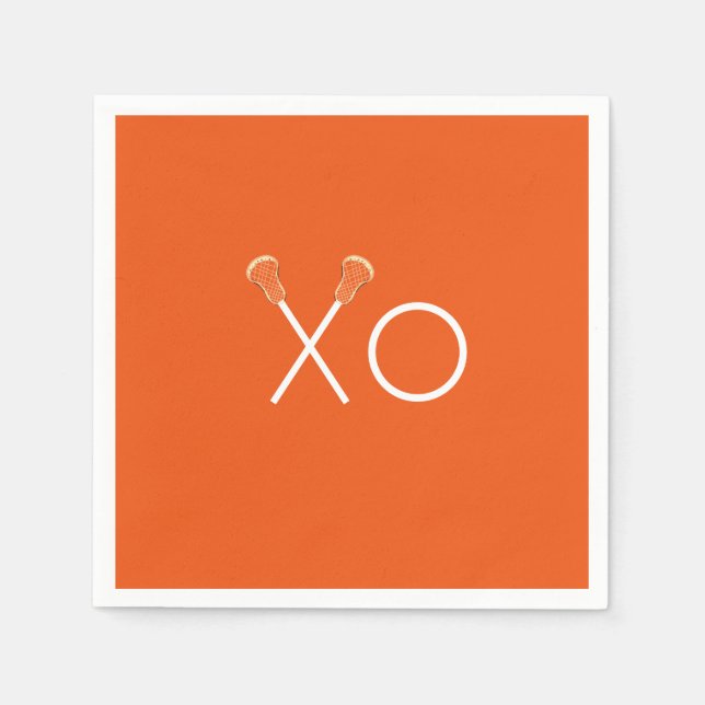 Servilleta De Papel Naranja de Lacrosse Team (Anverso)