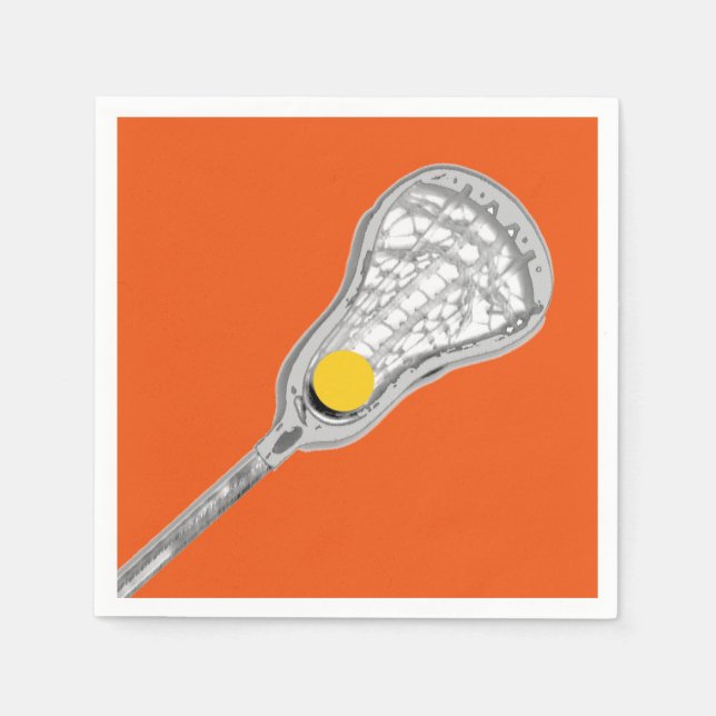 Servilleta De Papel Naranja de Lacrosse Team (Anverso)