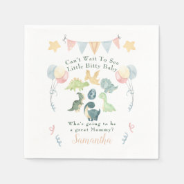 Servilleta De Papel Naranja de nombre de mamá de dinosaurios de corte