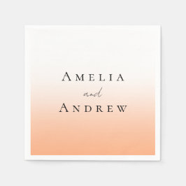 Servilleta De Papel Naranja de Peach Fuzz Boda elegante moderno