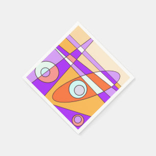 Servilleta De Papel Naranja de Surfing Resumen Purple