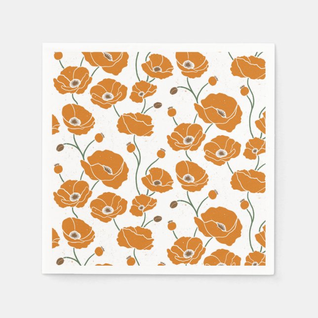 Servilleta De Papel Naranja del campo de los cachorros (Anverso)