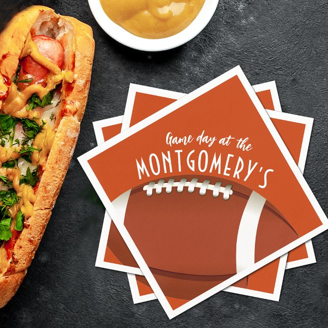 Servilleta De Papel Naranja del Día del Juego de Fútbol (Subido por el creador)