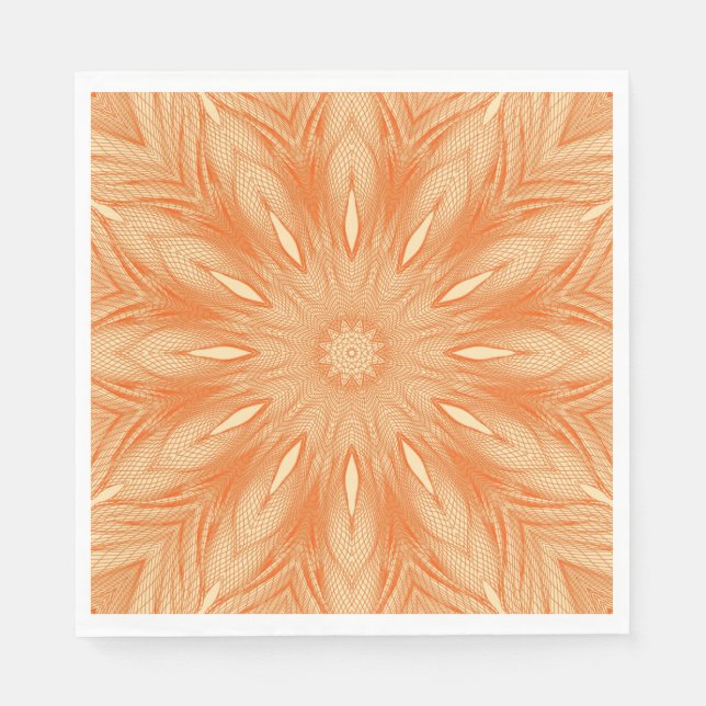 Servilleta De Papel Naranja Faux Tulle Design (Anverso)