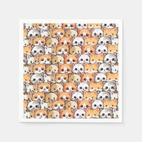 Naranja  gatito mascota Patrón sin costura