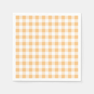 Servilleta De Papel Naranja Gingham
