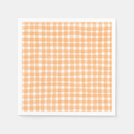 Servilleta De Papel Naranja Gingham Fall