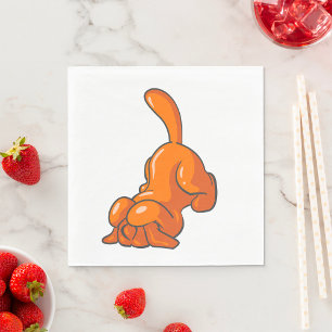 Servilleta De Papel Naranja Hound Dog