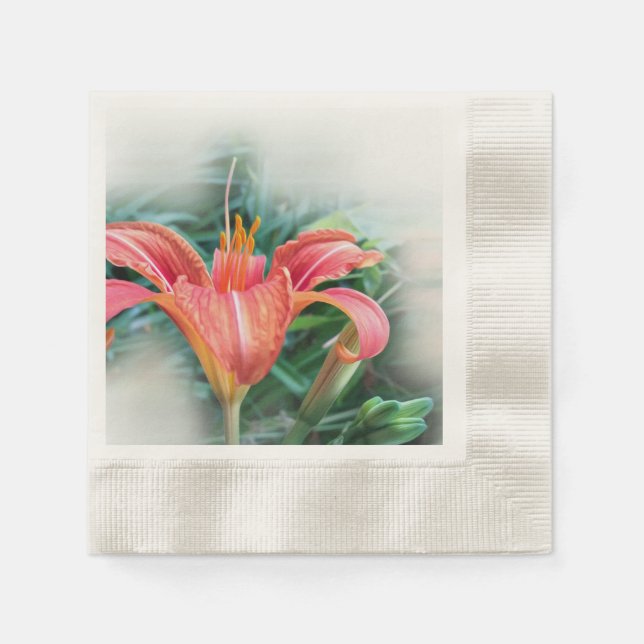 Servilleta De Papel naranja lily (Anverso)