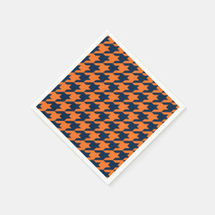 Servilleta De Papel Naranja/marina de guerra Houndstooth