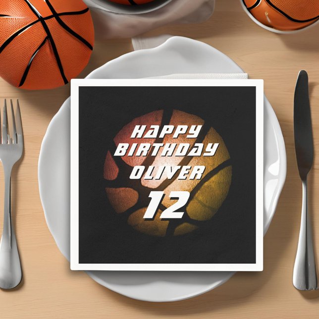 Servilleta De Papel Naranja metálico Baloncesto Ball Cumpleaños (Subido por el creador)