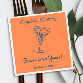 Servilleta De Papel Naranja moderno vitorea a Napkin de Cumpleaños de 
